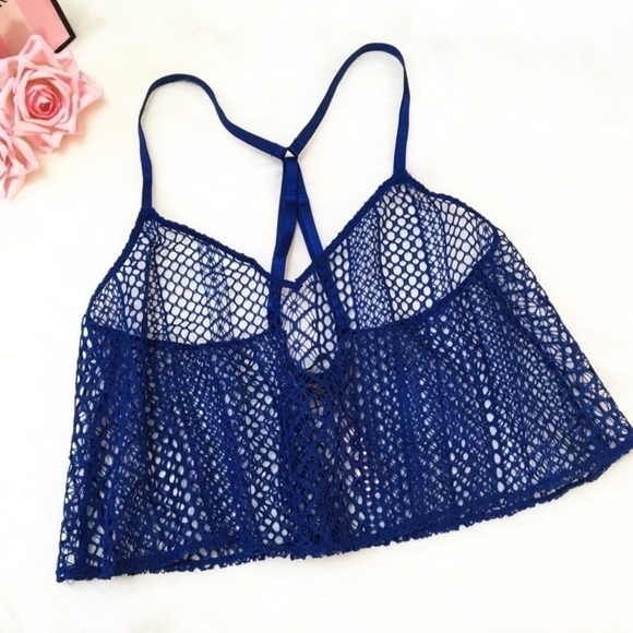 VS Fishnet Bathing Suit Cover Up  Crop Top - Picture 2 of 4